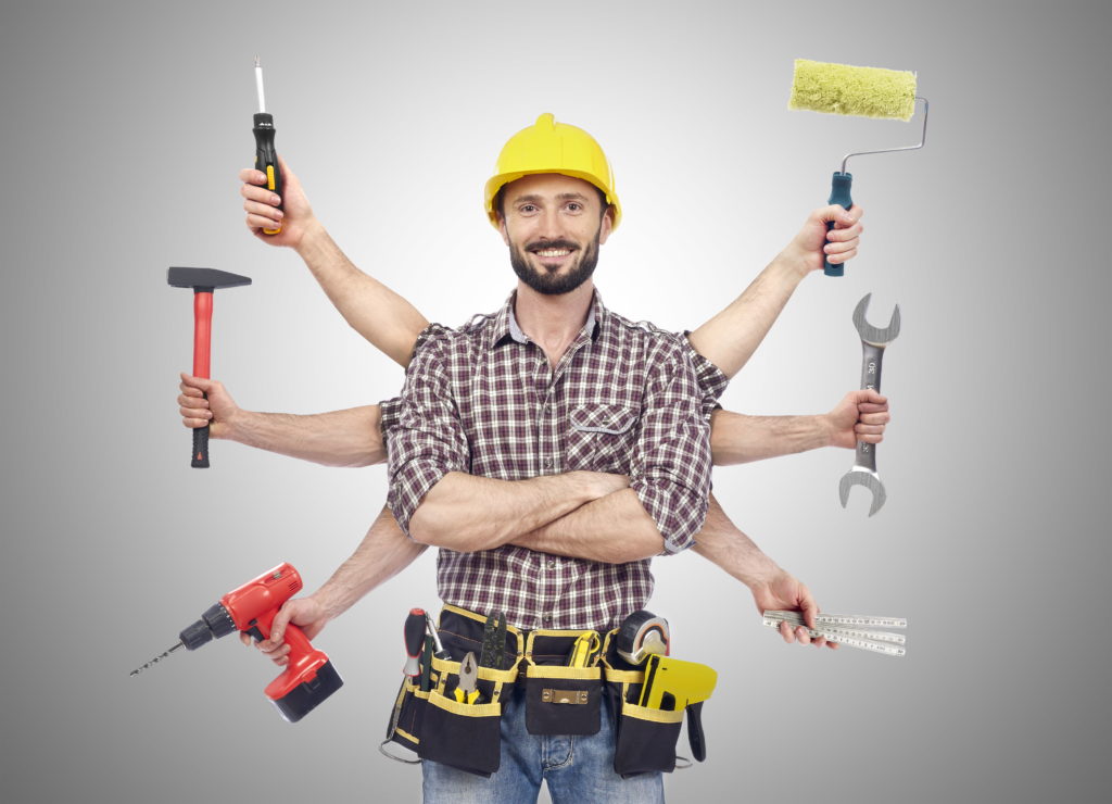 Contractor with tools