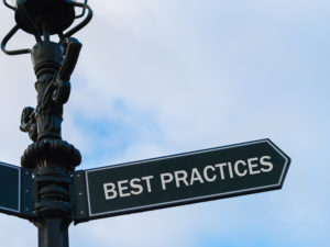 Street sign that reads "Best Practices"