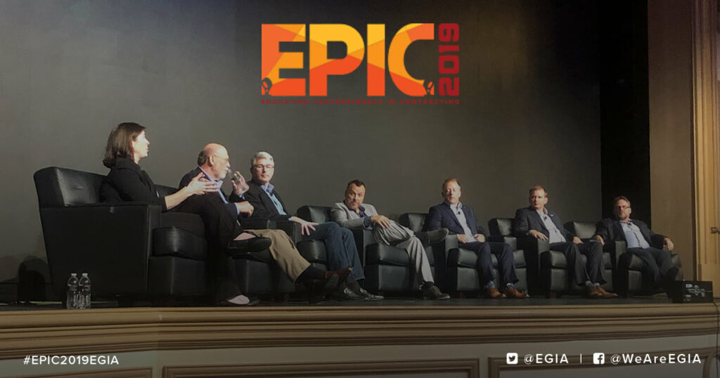 Seven professional financing individuals discussing for EPIC 2019