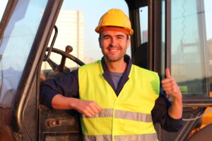Home improvement worker giving thumbs up