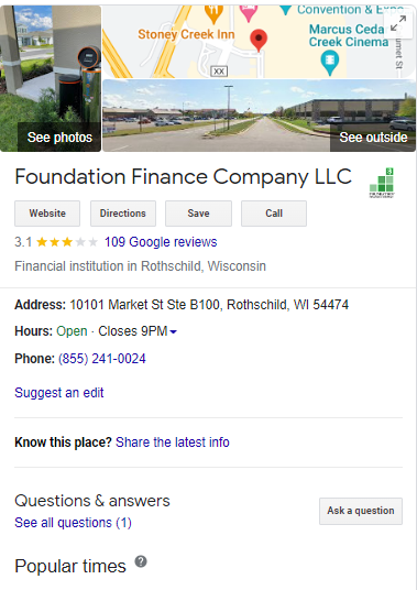 Foundation Finance Google Profile