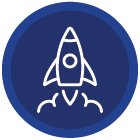rocket bluecircle icon