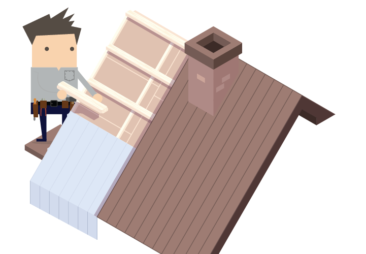 focus on roofing landing page pieces man building roof